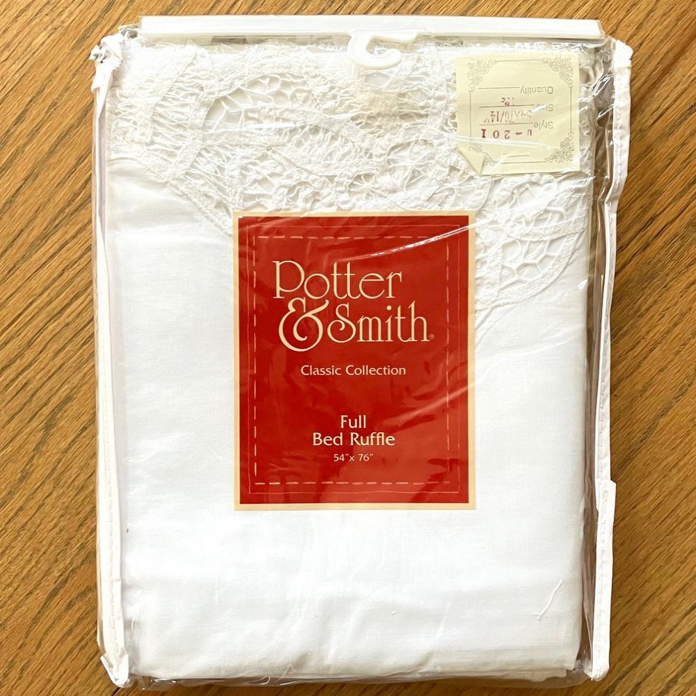 Potter & Smith Classic Collection Battenburg Full Bed Ruffle 56" x 76"